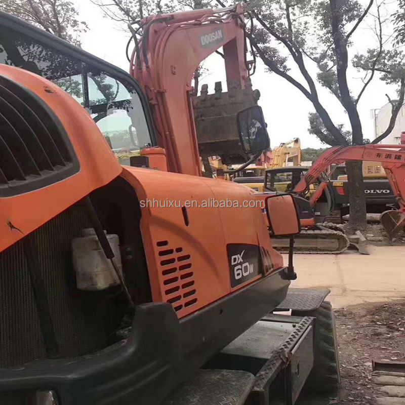 Hiệu suất tuyệt vời cho Doosan 60w sử dụng máy đào bánh xe cũ máy đào bánh xe doosan DX60W