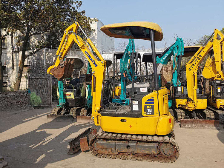 mini sử dụng komatsu pc18 máy đào pc 18 1,8 tấn máy đào pc18mr động cơ diesel Nhật Bản hiệu suất tốt