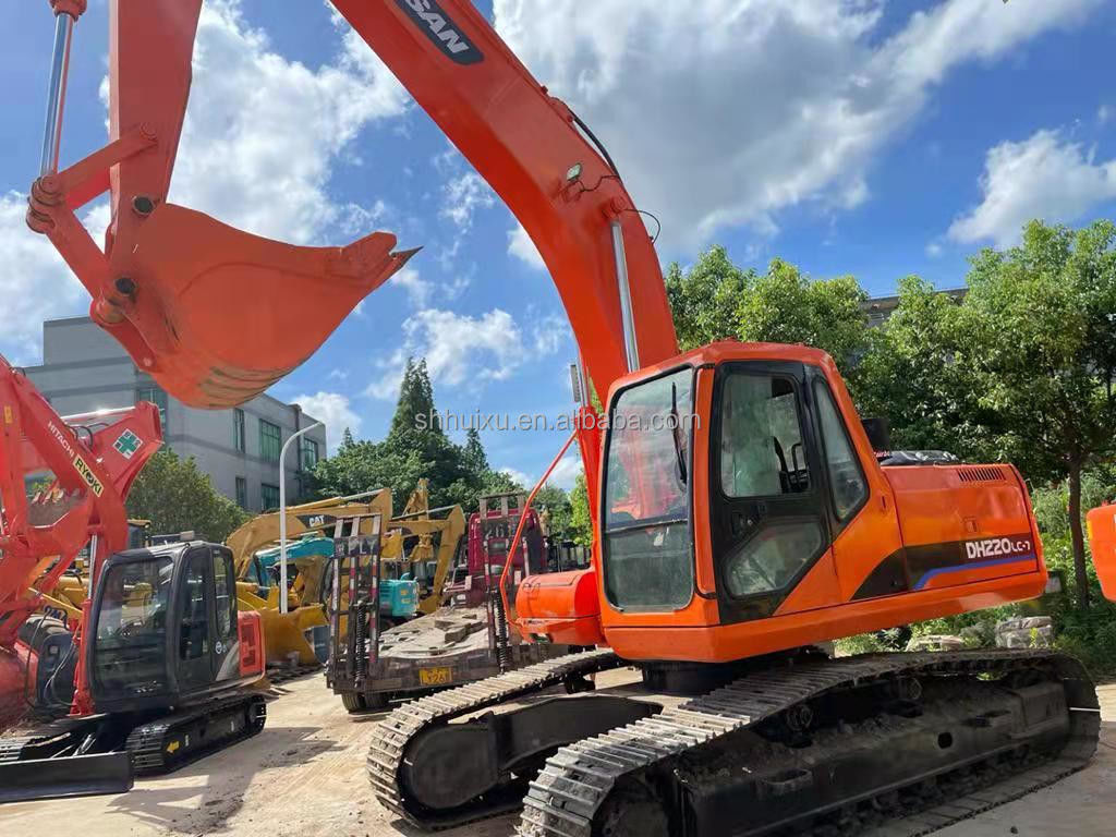 Doosan bán nóng doosan dh220lc máy đào cũ/máy đào cũ Doosan DH220-7 gốc Hàn Quốc để bán