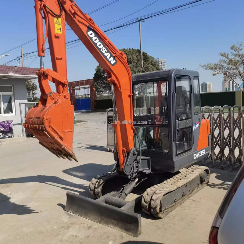 Doosan bán nóng Máy đào Doosan DH35 nguyên bản cũ, Máy đào mini Doosan với lưỡi dao, Doosan DH35 DH55 DH60 DH70 DH80 DX80 DX75 trong kho