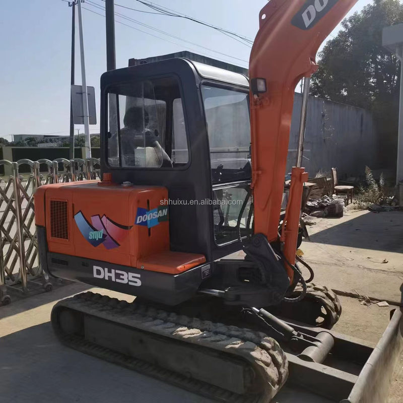 Doosan bán nóng Máy đào Doosan DH35 nguyên bản cũ, Máy đào mini Doosan với lưỡi dao, Doosan DH35 DH55 DH60 DH70 DH80 DX80 DX75 trong kho