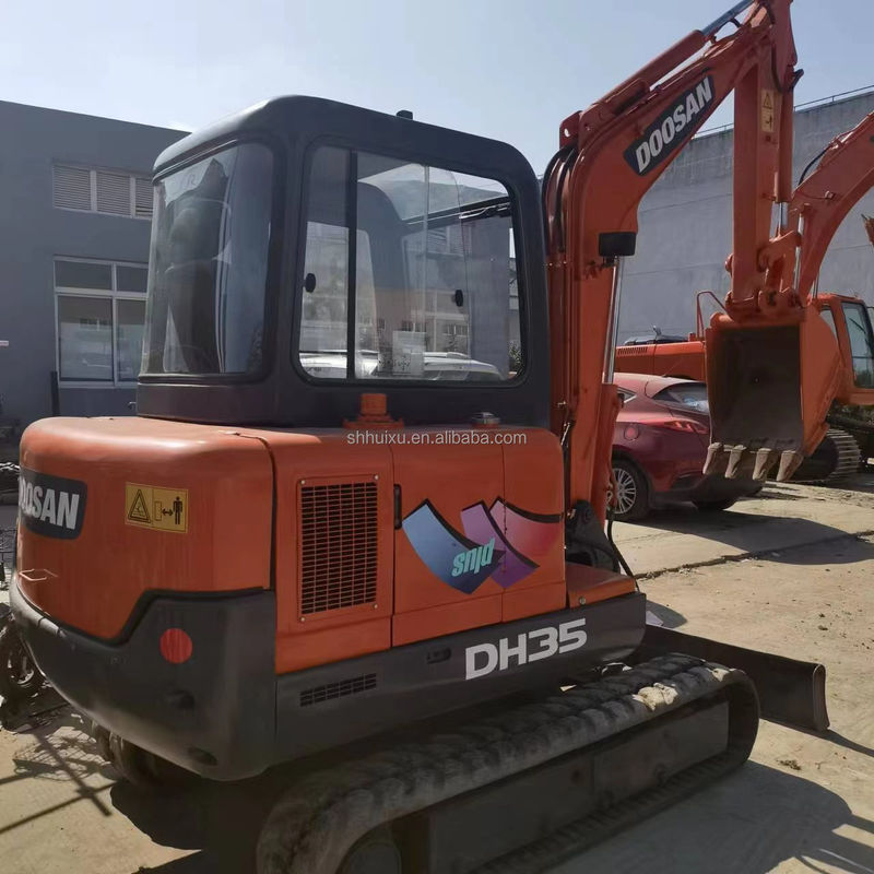 Doosan bán nóng Máy đào Doosan DH35 nguyên bản cũ, Máy đào mini Doosan với lưỡi dao, Doosan DH35 DH55 DH60 DH70 DH80 DX80 DX75 trong kho