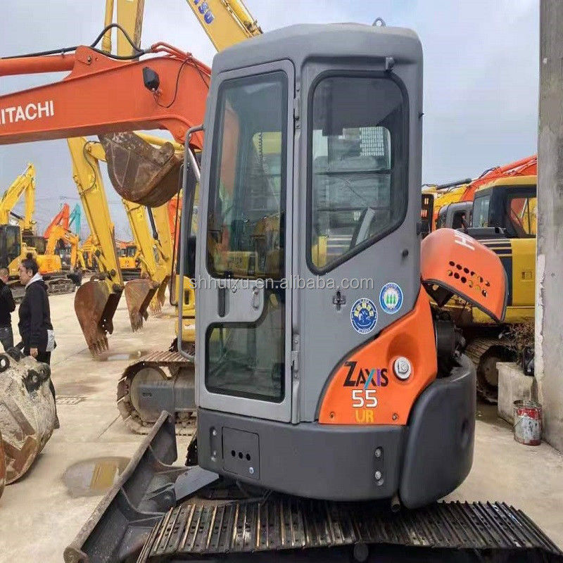 Hitachi trong kho Giá rẻ sử dụng mini excavator Nhật Bản HITACHI 55/bước hai thủy lực Crawler Excavator tình trạng tốt HITACHI 55