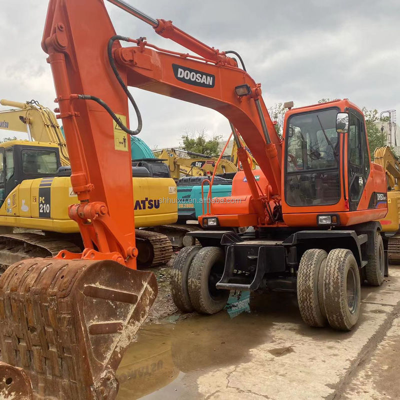 Doosan bán nóng bán nóng bán cũ Doosan DH150 W-7 Excavator được sử dụng trong tình trạng tốt Excavator bánh xe.