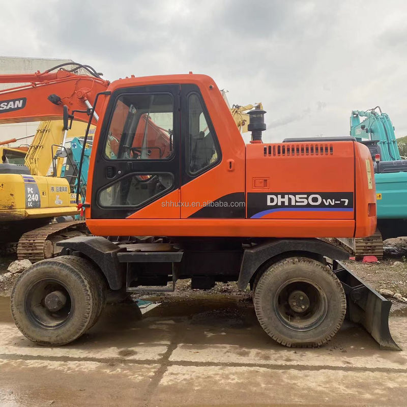 Doosan bán nóng bán nóng bán cũ Doosan DH150 W-7 Excavator được sử dụng trong tình trạng tốt Excavator bánh xe.