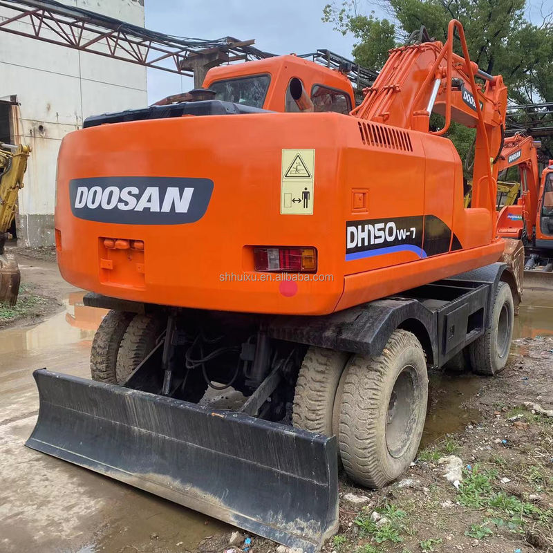 Doosan bán nóng bán nóng bán cũ Doosan DH150 W-7 Excavator được sử dụng trong tình trạng tốt Excavator bánh xe.
