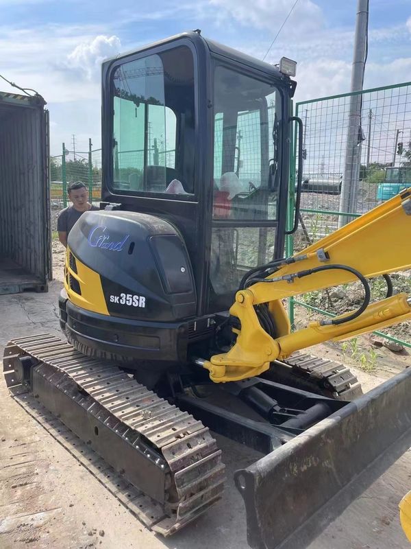 Giá mini excavator cũ Kobelco 35SR dụng cụ mini excavator cũ máy móc sử dụng 3,5 tấn thủy lực crawler backhoe excavator