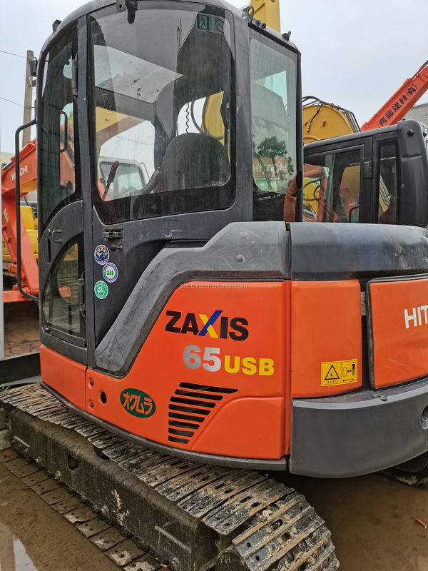 Hitachi trong kho Chất lượng tốt Hitachi ZX65 Máy đào crawler thủy lực tay thứ hai / Máy đào mini cũ Hitachi ZX65 Giá rẻ