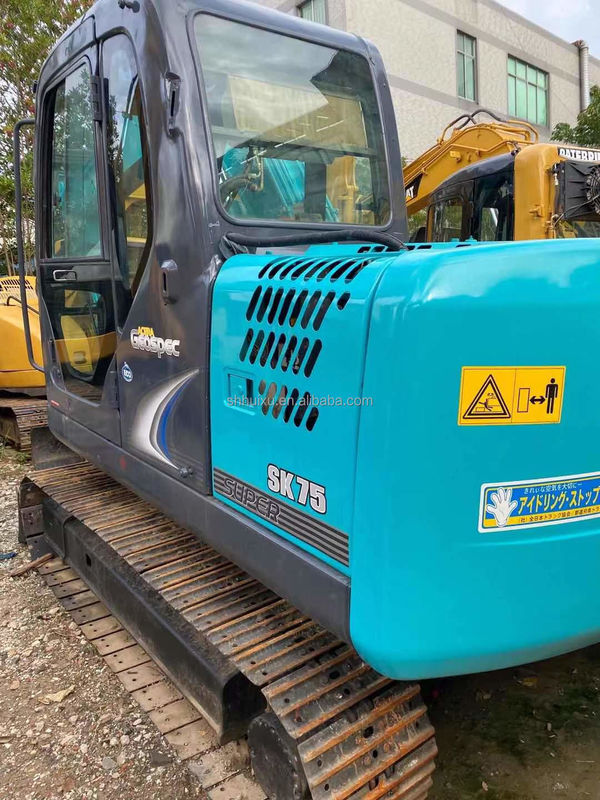 Máy đào cỡ trung bình sử dụng Kobelco 75 Thời gian làm việc thấp Sở sửa chữa máy móc