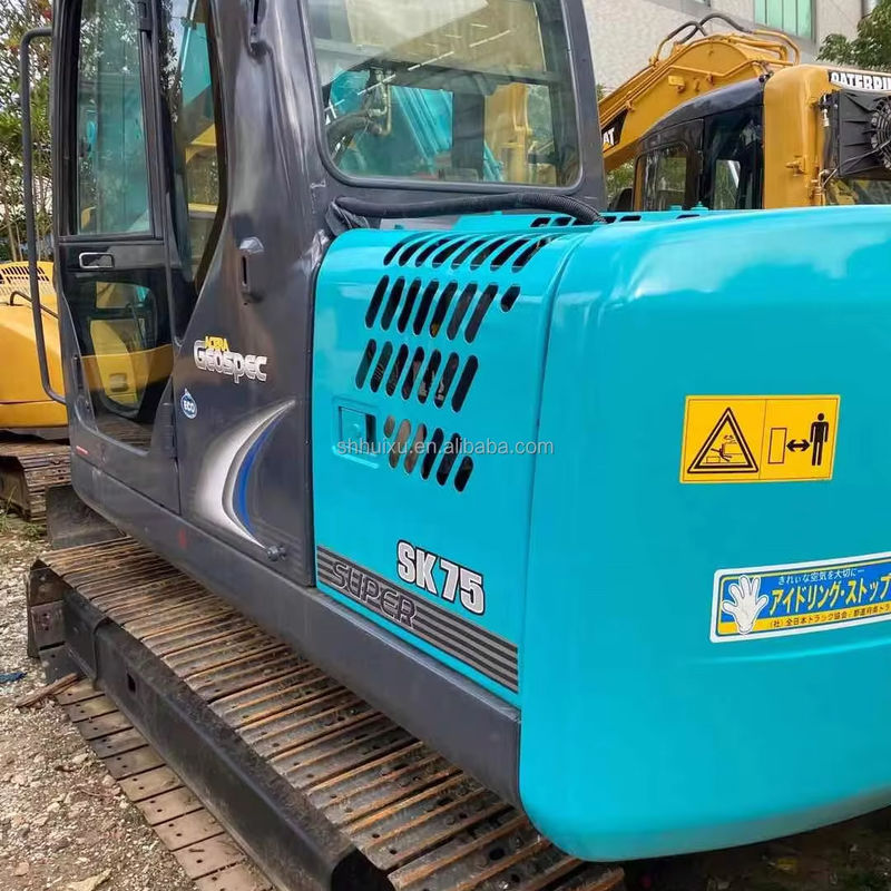 Màu xanh Đơn nguyên bản sử dụng Kobelco 75 Excavator tay thứ hai 7.5 tấn
