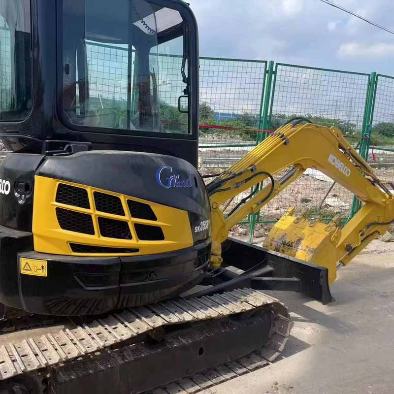 3.5 tấn Kobelco Sk35 sử dụng Kobelco Excavator Magic Screed Màu xanh