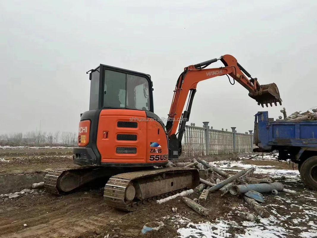 Hitachi bán nóng Máy đào mini cũ Hitachi ZX55U Giá rẻ / Chất lượng tốt Hitachi ZX55U Máy đào crawler thủy lực tay thứ hai