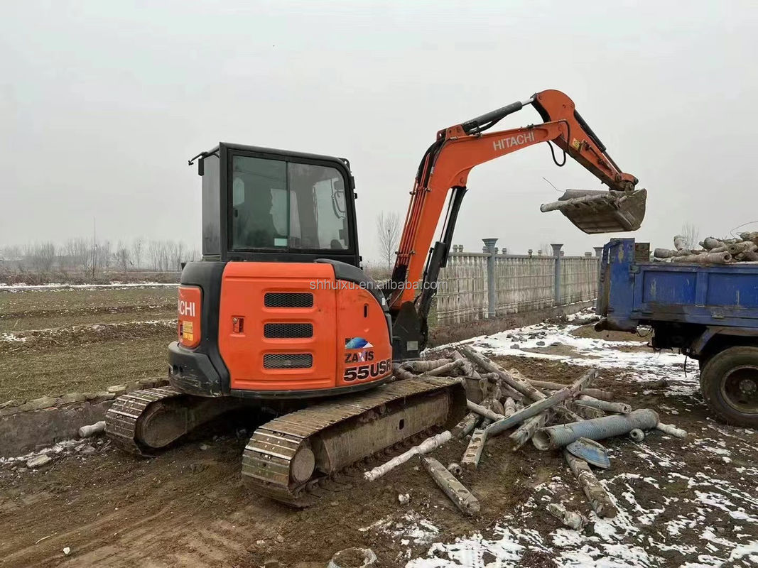 Hitachi bán nóng Máy đào mini cũ Hitachi ZX55U Giá rẻ / Chất lượng tốt Hitachi ZX55U Máy đào crawler thủy lực tay thứ hai