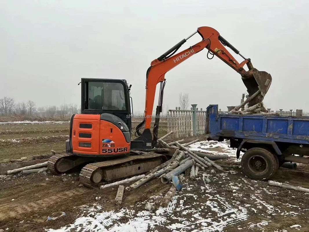 Hitachi bán nóng Máy đào mini cũ Hitachi ZX55U Giá rẻ / Chất lượng tốt Hitachi ZX55U Máy đào crawler thủy lực tay thứ hai