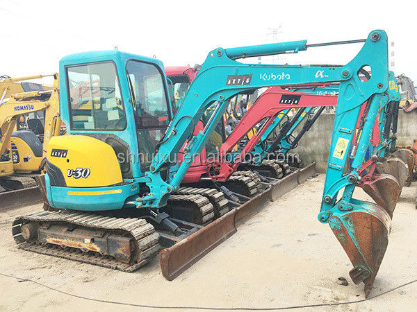 Máy thợ đào thủy lực cũ Kubota30 Chất lượng cao / Máy đào mini cũ Kubota30 gốc Nhật Bản giá rẻ