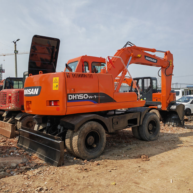 90 New Wheeled Excavator Second Hand DOOSAN DH150W-7 Được sử dụng 4 bánh Digger