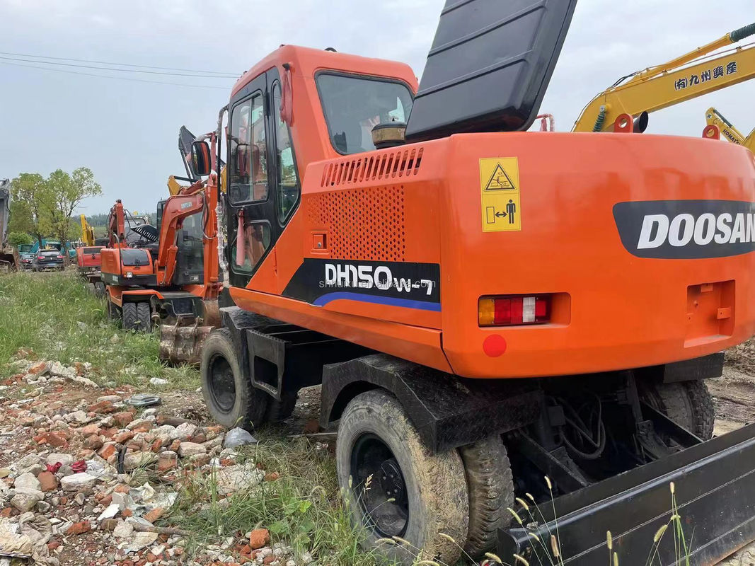 90 New Wheeled Excavator Second Hand DOOSAN DH150W-7 Được sử dụng 4 bánh Digger