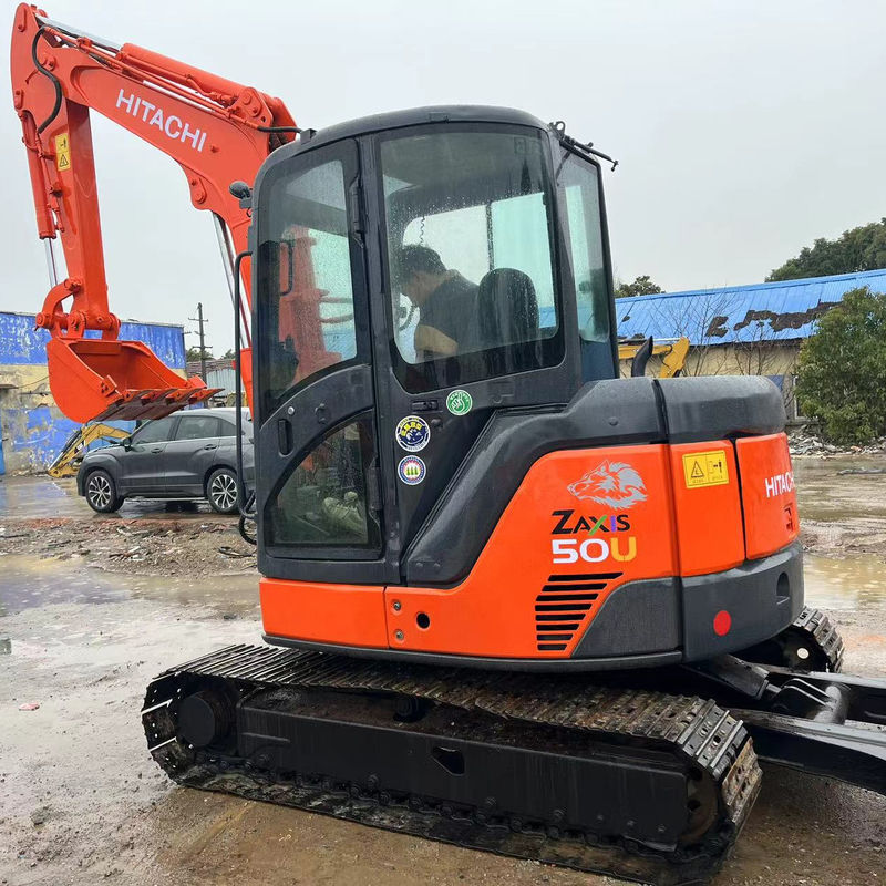 Máy đào mini cũ Hitachi 50U thợ đào máy cũ nhỏ 5 tấn tay thứ hai sử dụng đường cao su mini excavators