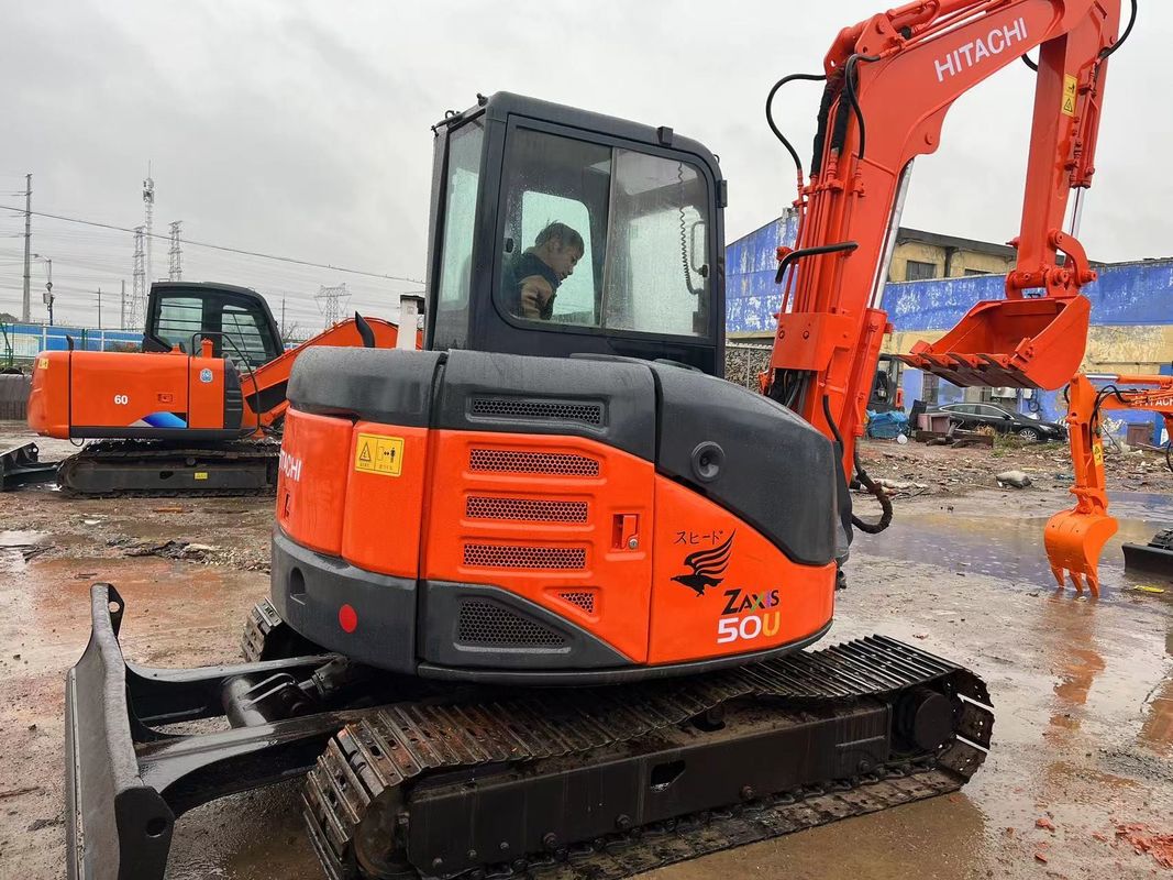 Máy đào mini cũ Hitachi 50U thợ đào máy cũ nhỏ 5 tấn tay thứ hai sử dụng đường cao su mini excavators