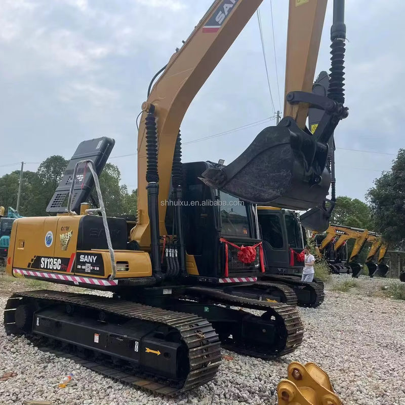 Tàu đào Sany 135 Trung Quốc Sany Excavator 13 Ton Cummins Engine Màu vàng