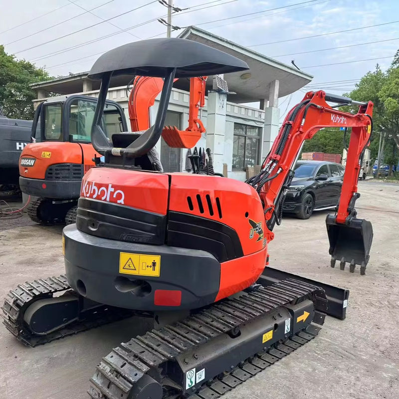 0.15m3 Bucket màu đỏ Mini Excavator cũ Kubota U35 Mini Excavator cũ