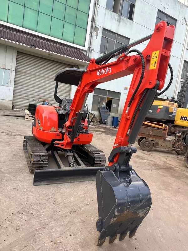 0.15m3 Bucket màu đỏ Mini Excavator cũ Kubota U35 Mini Excavator cũ