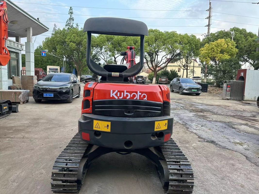 0.15m3 Bucket màu đỏ Mini Excavator cũ Kubota U35 Mini Excavator cũ