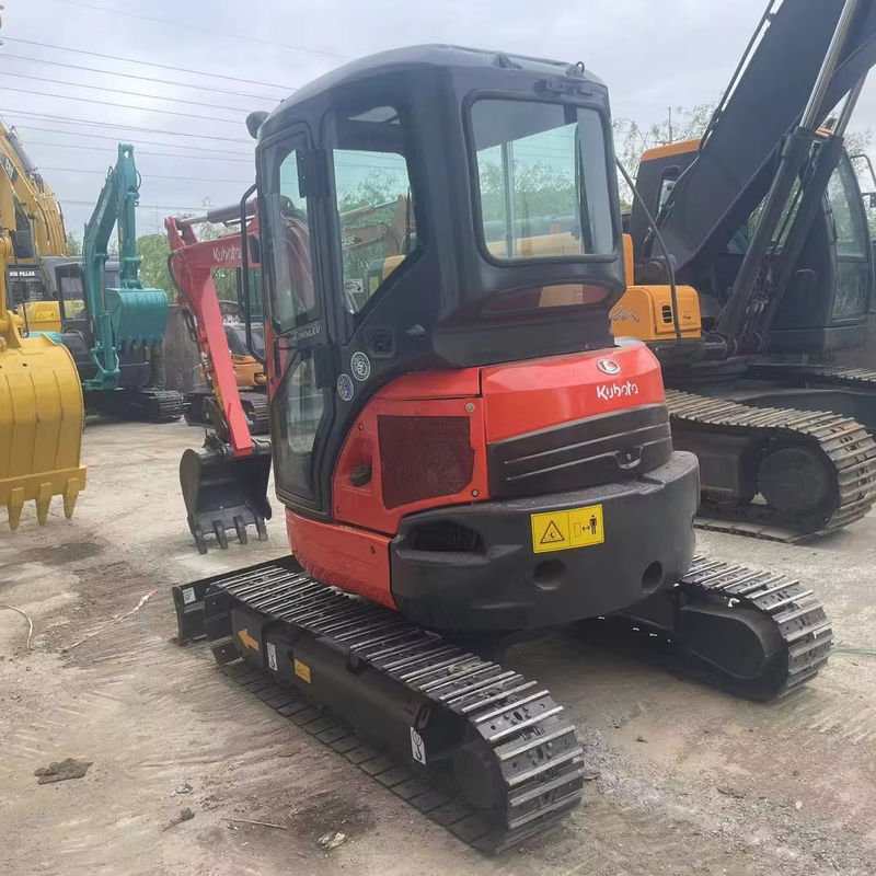 Màu đỏ Máy đào mini Kubota U35 Máy đào cũ