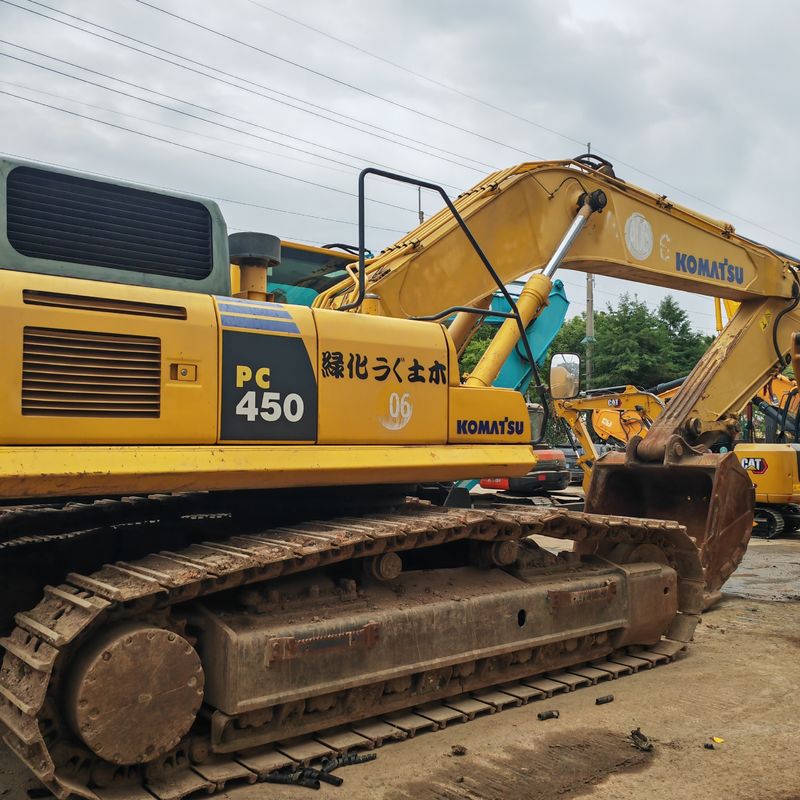 Sử dụng Crawler Backhoe khai thác mỏ Komatsu pc450 máy móc nhà nước gốc Komatsu 45T sử dụng thợ đào trong kho để bán